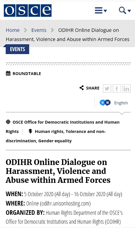 2020 10 30 OEBS UZNEMIRAVANJE NASILJE I ZLOSTAVLJANJE U VOJSCI 2