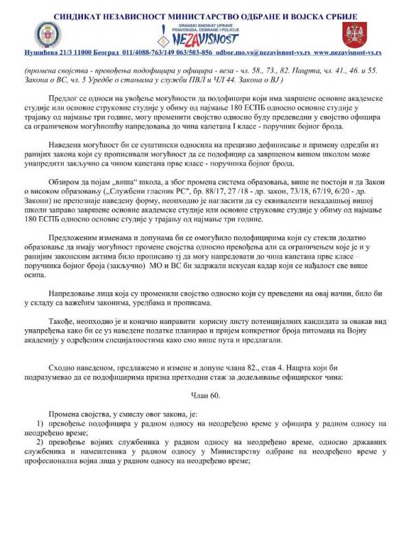 2020 12 21 DOPIS MO PROMENA SVOJSTVA PODOFICIR OFICIRA ESPB BODOVI 4