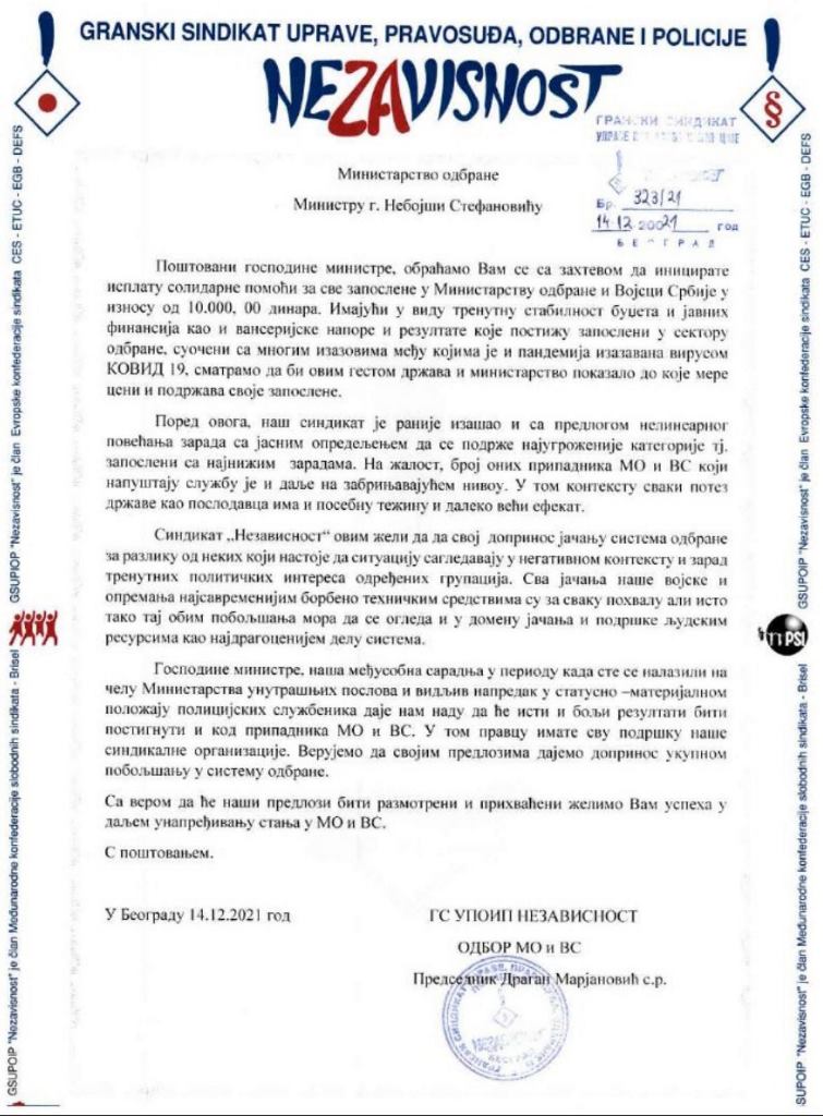 obavestenje ministar Mali