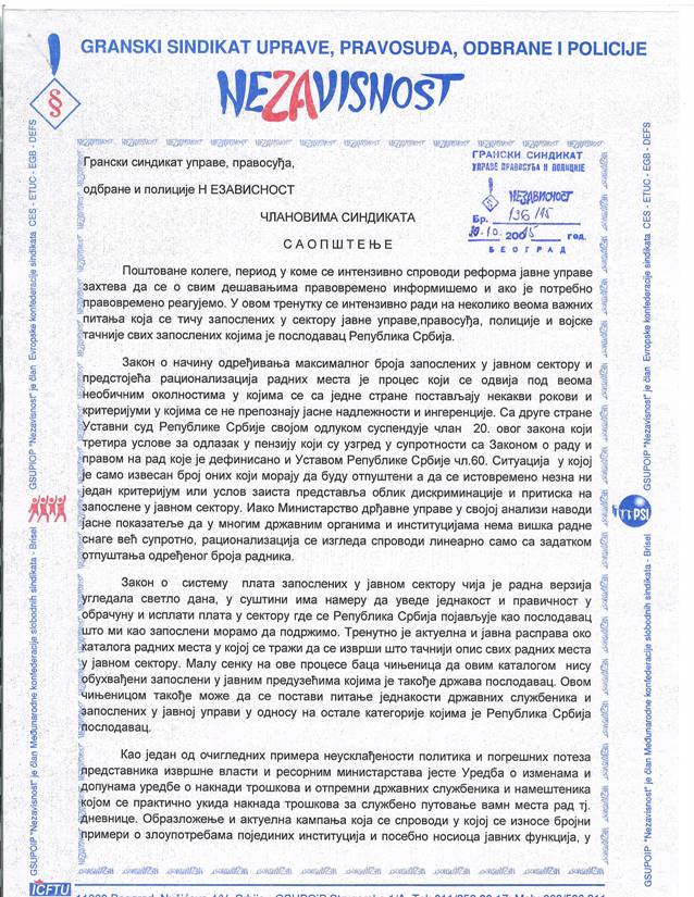 OB99992 19.10.2015.g. Saopstenje GS UPOIP 3